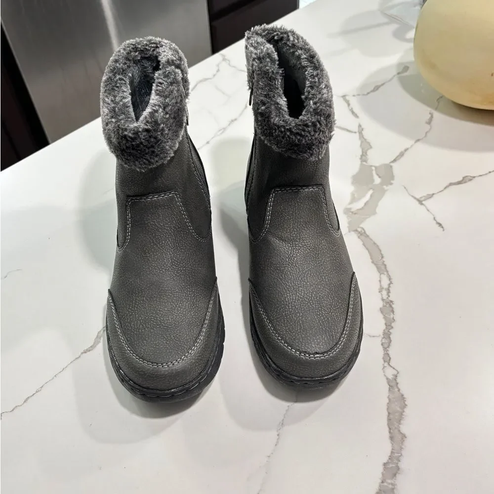Khombu Addison Women’s Memory Foam Winter Snow Boot Lightweight Gray Grey Size 7